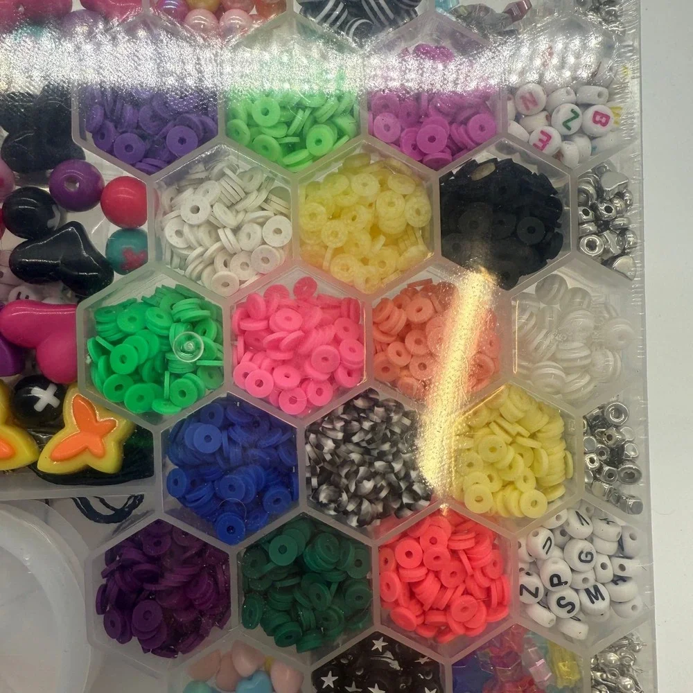 Clay Beads Bracelet Making‎ Kit Letter Charms NEW jewelry DIY kidcore handmade